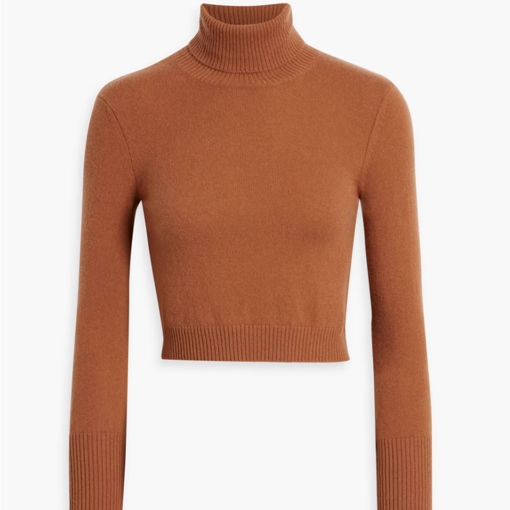 Naadam Cropped Turtleneck Sweater